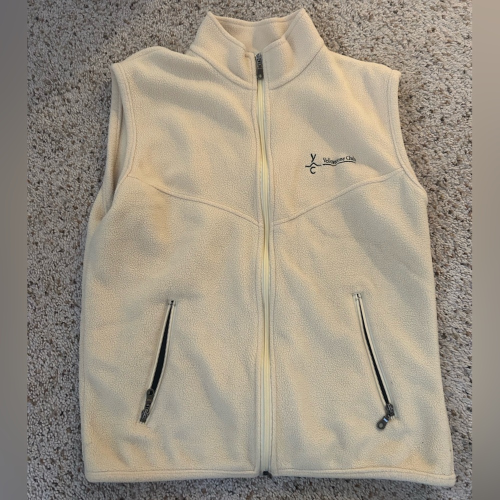 VTG Yellowstone club yellow fleece vest